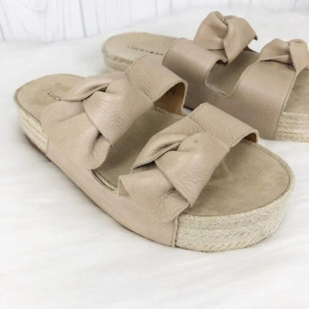 LUCKY
BRAND Izbremma Leather Espadrille Wedge - Picture 3 of 8